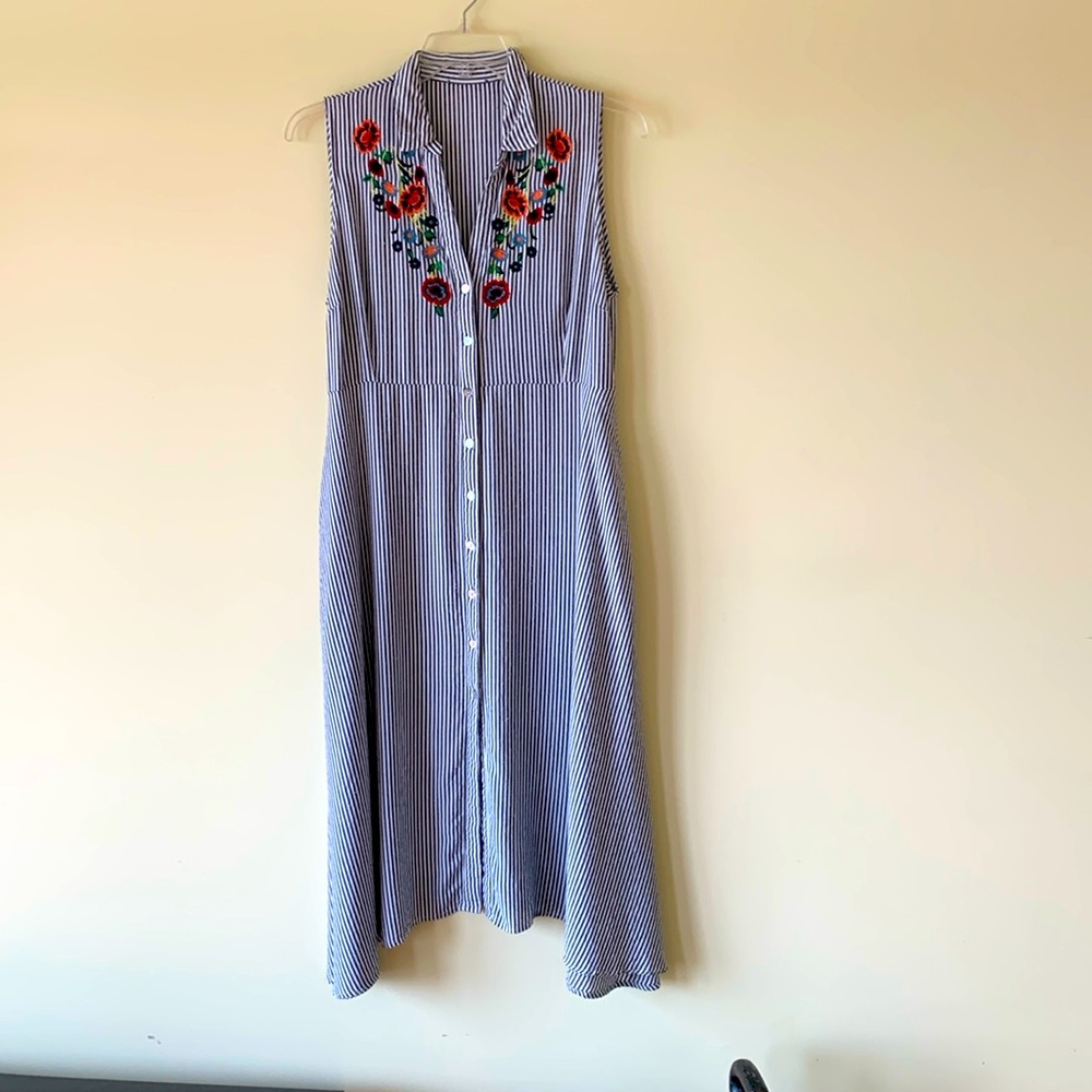 Mid length embroidered dress